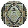 Piper Looms Chantille Tribal ACN1916 Brown Machine Washable Area Rug Round Main Image