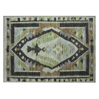 Piper Looms Chantille Tribal ACN1916 Brown Machine Washable Area Rug Scatter Main Image