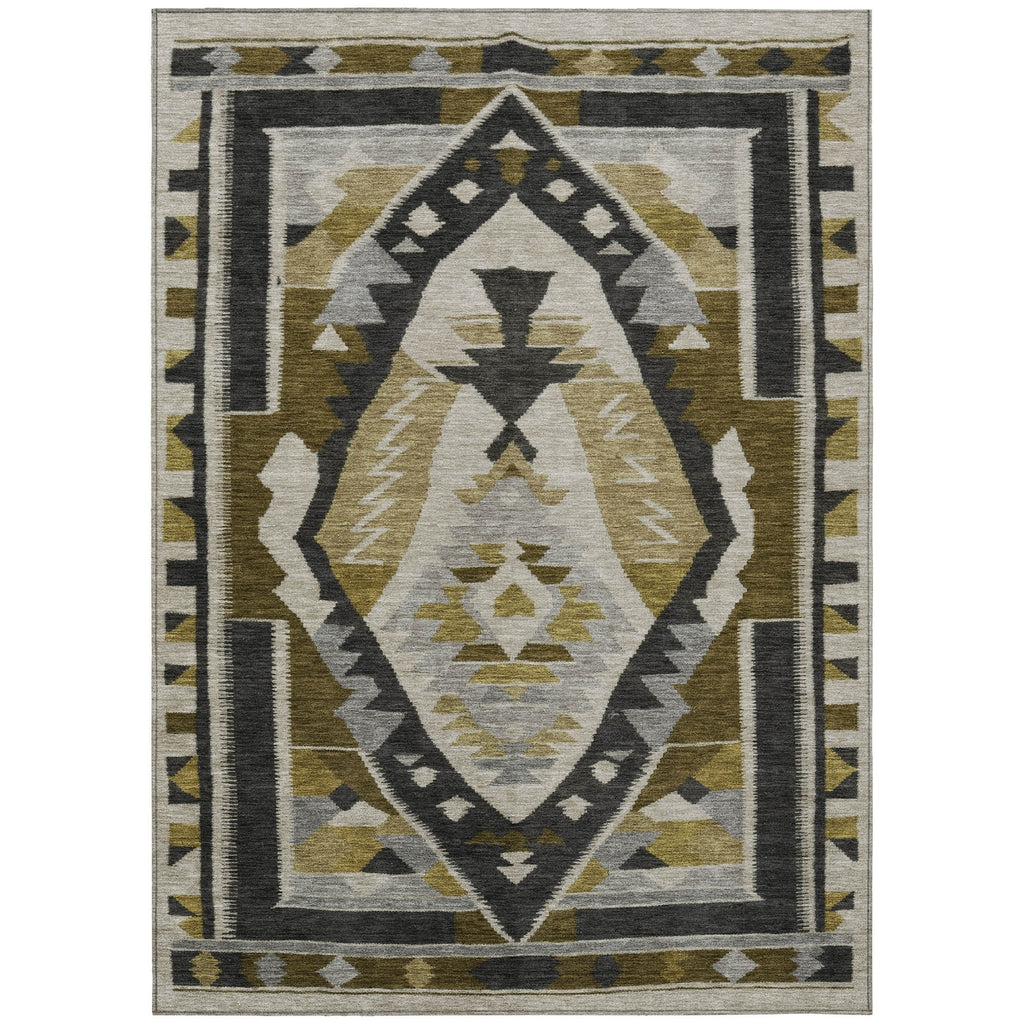 Piper Looms Chantille Tribal ACN1916 Chocolate Machine Washable Area Rug main image