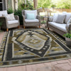 Piper Looms Chantille Tribal ACN1916 Chocolate Machine Washable Area Rug Outdoor Lifestyle Image Feature