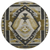 Piper Looms Chantille Tribal ACN1916 Chocolate Machine Washable Area Rug Round Main Image