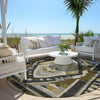 Piper Looms Chantille Tribal ACN1916 Chocolate Machine Washable Area Rug Round Outdoor Lifestyle Image Feature