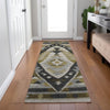 Piper Looms Chantille Tribal ACN1916 Chocolate Machine Washable Area Rug Runner Lifestyle Image Feature