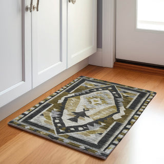 Piper Looms Chantille Tribal ACN1916 Chocolate Machine Washable Area Rug Scatter Lifestyle Image Feature