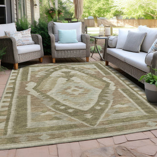 Piper Looms Chantille Tribal ACN1916 Linen Machine Washable Area Rug Outdoor Lifestyle Image Feature