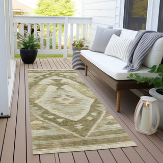 Piper Looms Chantille Tribal ACN1916 Linen Machine Washable Area Rug Runner Outdoor Lifestyle Image Feature