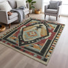 Piper Looms Chantille Tribal ACN1916 Red Machine Washable Area Rug Lifestyle Image Feature