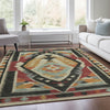 Piper Looms Chantille Tribal ACN1916 Red Machine Washable Area Rug Lifestyle Image Feature
