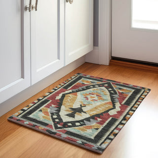 Piper Looms Chantille Tribal ACN1916 Red Machine Washable Area Rug Scatter Lifestyle Image Feature