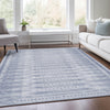 Piper Looms Chantille Border ACN1917 Blue Machine Washable Area Rug Lifestyle Image Feature