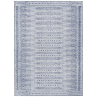 Piper Looms Chantille Border ACN1917 Blue Machine Washable Area Rug main image