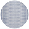 Piper Looms Chantille Border ACN1917 Blue Machine Washable Area Rug Round Main Image