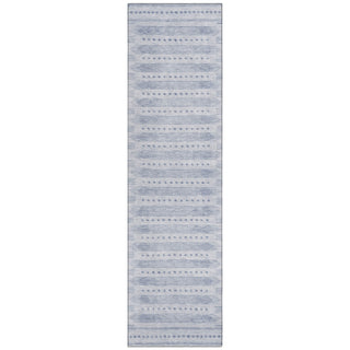 Piper Looms Chantille Border ACN1917 Blue Machine Washable Area Rug Runner Main Image