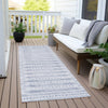 Piper Looms Chantille Border ACN1917 Blue Machine Washable Area Rug Runner Outdoor Lifestyle Image Feature