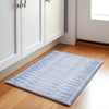 Piper Looms Chantille Border ACN1917 Blue Machine Washable Area Rug Scatter Lifestyle Image Feature