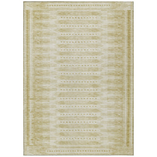 Piper Looms Chantille Border ACN1917 Gold Machine Washable Area Rug main image