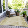 Piper Looms Chantille Border ACN1917 Gold Machine Washable Area Rug Outdoor Lifestyle Image Feature