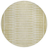 Piper Looms Chantille Border ACN1917 Gold Machine Washable Area Rug Round Main Image