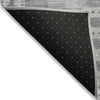 Piper Looms Chantille Border ACN1917 Gray Machine Washable Area Rug Backing Image