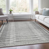 Piper Looms Chantille Border ACN1917 Gray Machine Washable Area Rug Lifestyle Image Feature