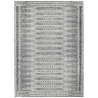 Piper Looms Chantille Border ACN1917 Gray Machine Washable Area Rug main image