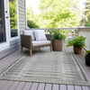 Piper Looms Chantille Border ACN1917 Gray Machine Washable Area Rug Outdoor Lifestyle Image Feature