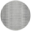 Piper Looms Chantille Border ACN1917 Gray Machine Washable Area Rug Round Main Image