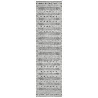 Piper Looms Chantille Border ACN1917 Gray Machine Washable Area Rug Runner Main Image