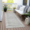 Piper Looms Chantille Border ACN1917 Gray Machine Washable Area Rug Runner Outdoor Lifestyle Image Feature