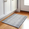 Piper Looms Chantille Border ACN1917 Gray Machine Washable Area Rug Scatter Lifestyle Image Feature