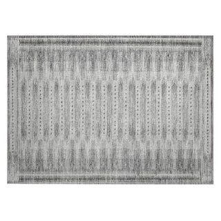 Piper Looms Chantille Border ACN1917 Gray Machine Washable Area Rug Scatter Main Image