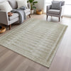 Piper Looms Chantille Border ACN1917 Khaki Machine Washable Area Rug Lifestyle Image Feature