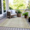 Piper Looms Chantille Border ACN1917 Khaki Machine Washable Area Rug Outdoor Lifestyle Image Feature