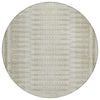 Piper Looms Chantille Border ACN1917 Khaki Machine Washable Area Rug Round Main Image