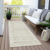 Piper Looms Chantille Border ACN1917 Khaki Machine Washable Area Rug Runner Outdoor Lifestyle Image Feature