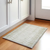 Piper Looms Chantille Border ACN1917 Khaki Machine Washable Area Rug Scatter Lifestyle Image Feature