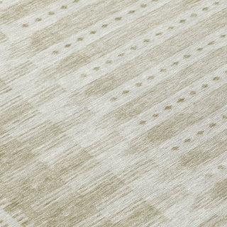 Piper Looms Chantille Border ACN1917 Khaki Machine Washable Area Rug Swatch Image