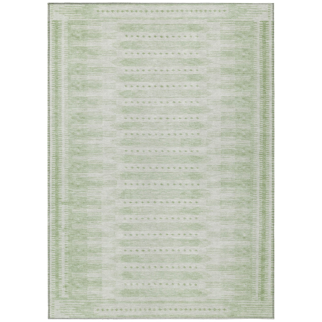 Piper Looms Chantille Border ACN1917 Sage Machine Washable Area Rug main image
