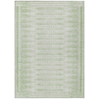 Piper Looms Chantille Border ACN1917 Sage Machine Washable Area Rug main image
