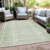 Piper Looms Chantille Border ACN1917 Sage Machine Washable Area Rug Outdoor Lifestyle Image Feature