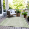 Piper Looms Chantille Border ACN1917 Sage Machine Washable Area Rug Outdoor Lifestyle Image Feature