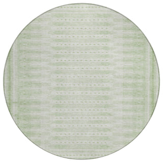 Piper Looms Chantille Border ACN1917 Sage Machine Washable Area Rug Round Main Image