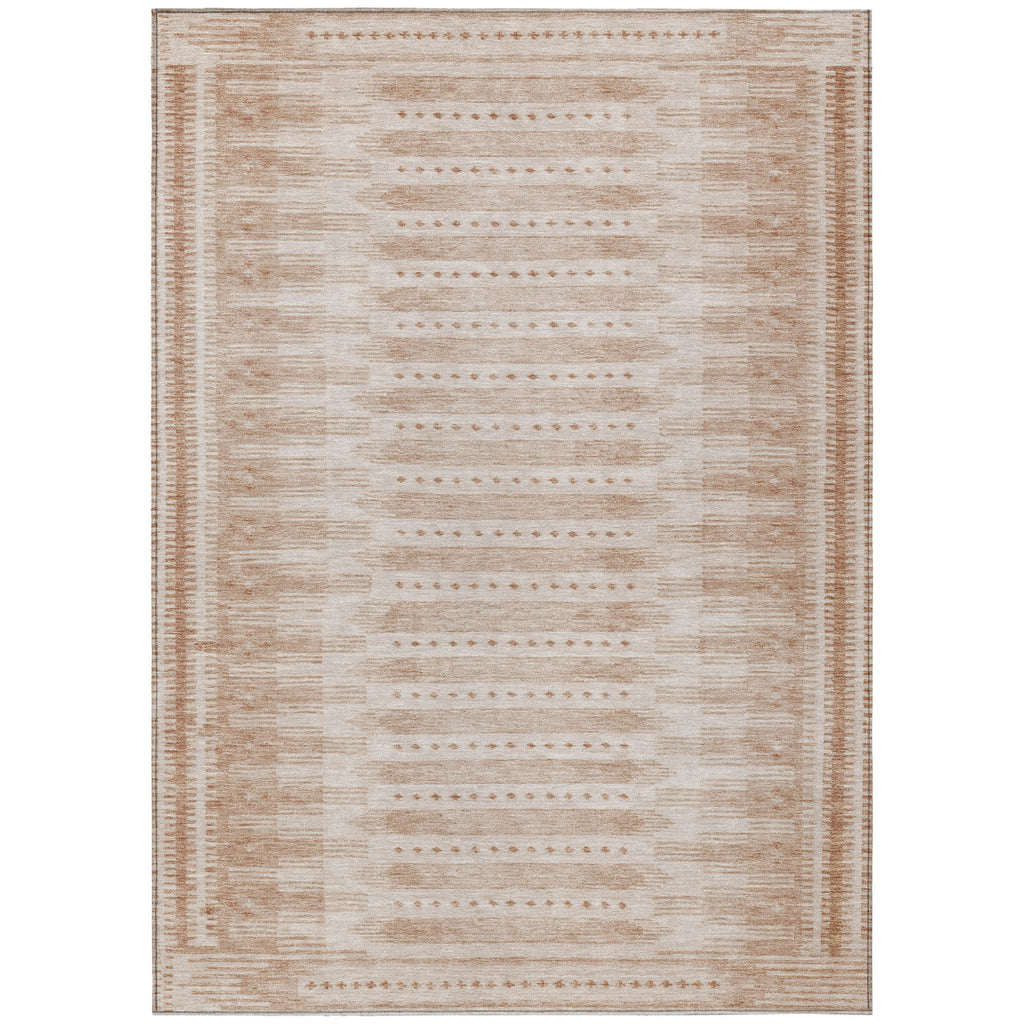 Piper Looms Chantille Border ACN1917 Salmon Machine Washable Area Rug main image