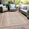 Piper Looms Chantille Border ACN1917 Salmon Machine Washable Area Rug Outdoor Lifestyle Image Feature