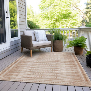 Piper Looms Chantille Border ACN1917 Salmon Machine Washable Area Rug Outdoor Lifestyle Image Feature