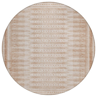Piper Looms Chantille Border ACN1917 Salmon Machine Washable Area Rug Round Main Image