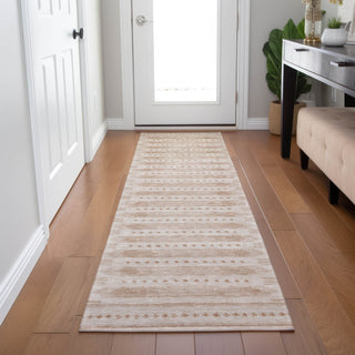 Piper Looms Chantille Border ACN1917 Salmon Machine Washable Area Rug Runner Lifestyle Image Feature