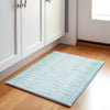 Piper Looms Chantille Border ACN1917 Turquoise Machine Washable Area Rug Scatter Lifestyle Image Feature
