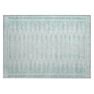 Piper Looms Chantille Border ACN1917 Turquoise Machine Washable Area Rug Scatter Main Image