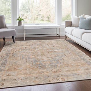 Piper Looms Chantille Border ACN1918 Copper Machine Washable Area Rug Lifestyle Image Feature